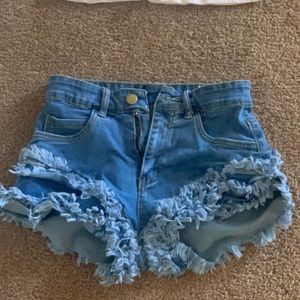 Denim shorts